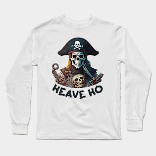 Pirate's Heave Ho Skull Long Sleeve T-Shirt